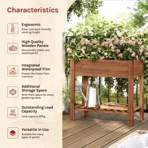 Élégante jardinière en bois