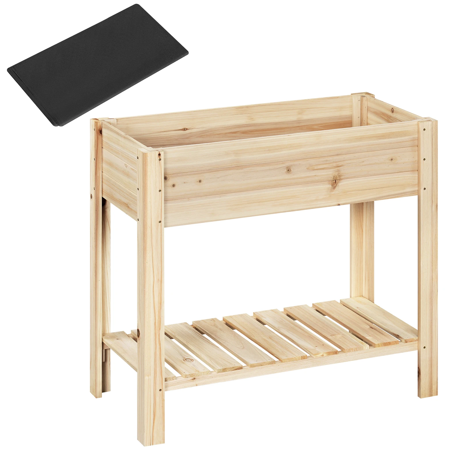 Potager de balcon sur pied bois brun – Image 9