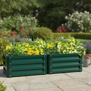 Carré potager en métal (lot de 2)