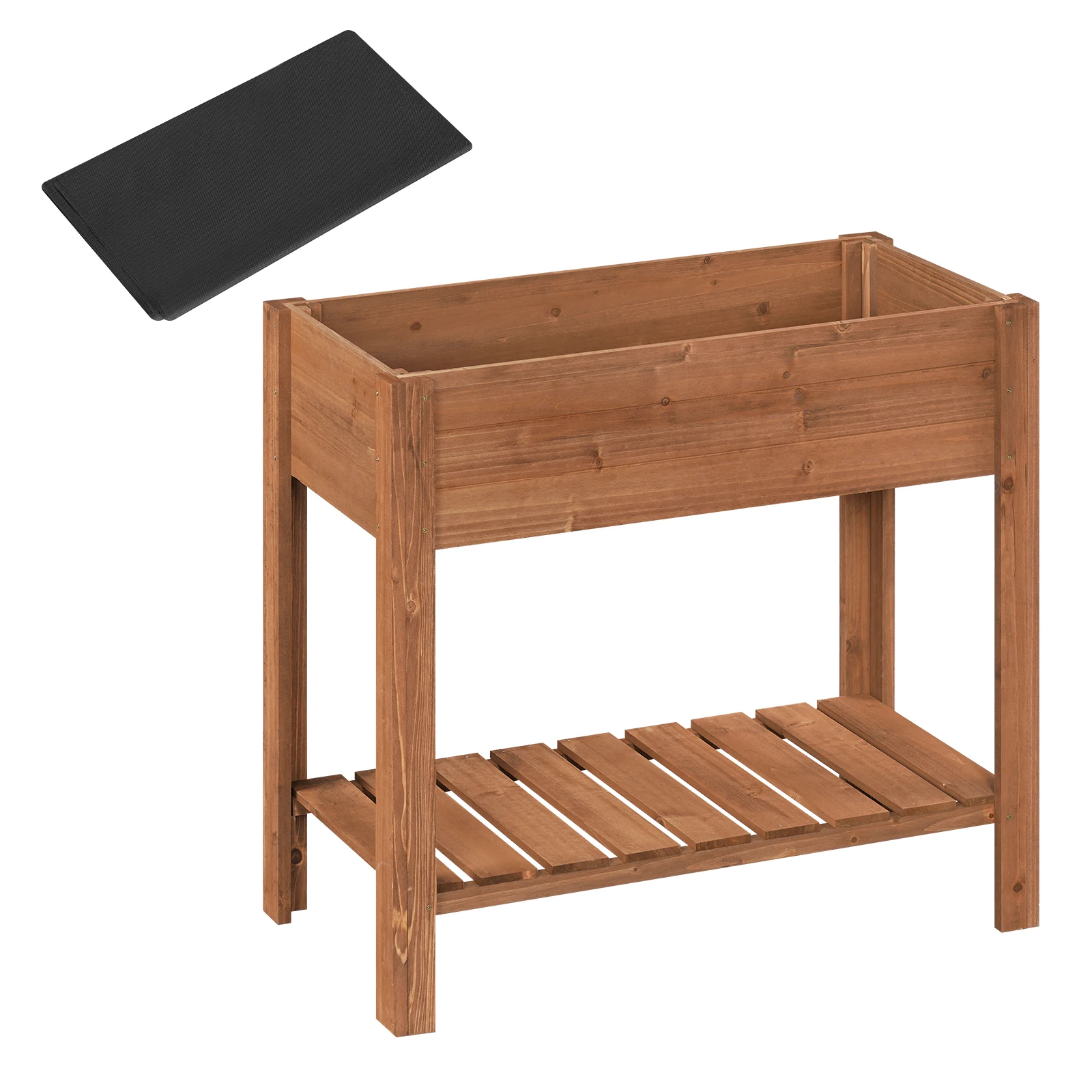 Potager de balcon sur pied bois brun – Image 7