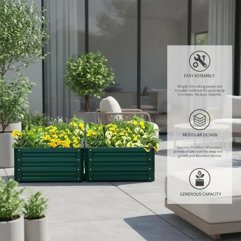 Carré potager en métal (lot de 2) – Image 3