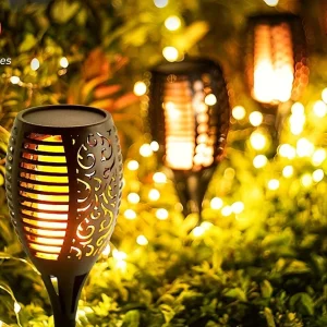 Torche solaire effet flamme