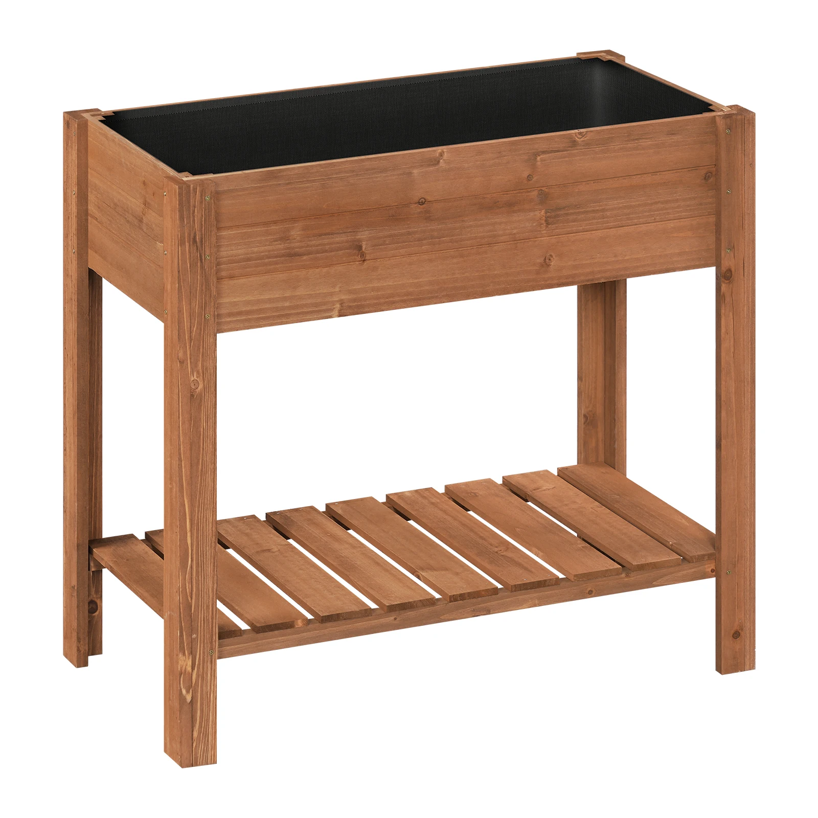 Potager de balcon sur pied bois brun – Image 2