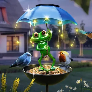 décoration jardin grenouille LED